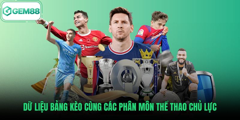 Bảng tỷ lệ kèo trực tuyến đa dạng của thể thao Gem88